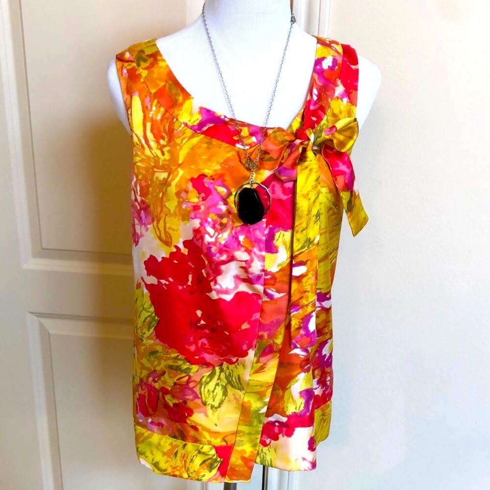 J Crew silk floral top -